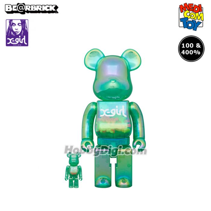 Medicom Toy Be@Rbrick - X-Girl Clear Green Ver. 100% & 400