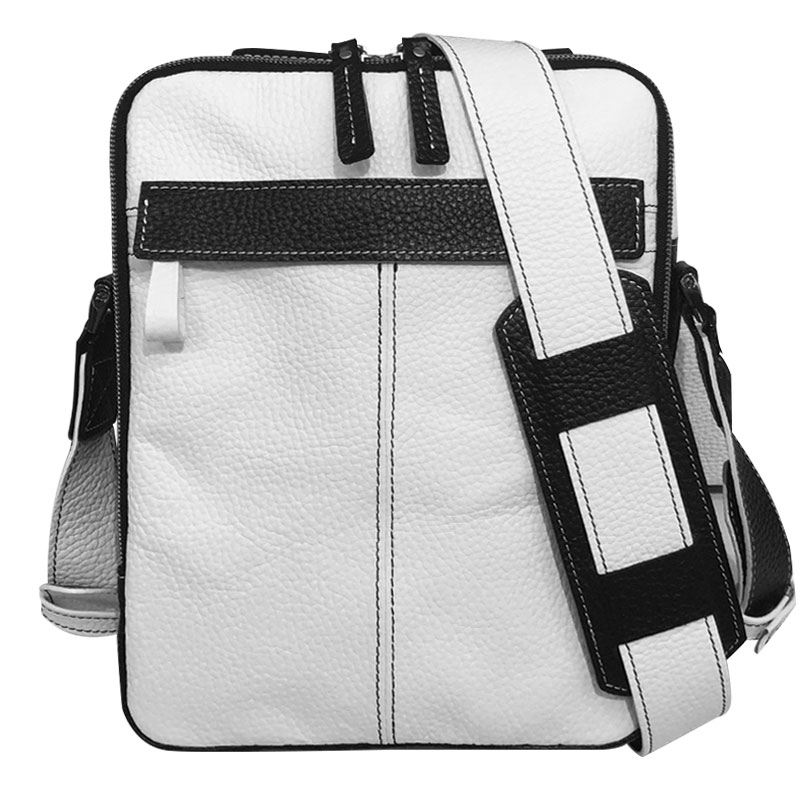 KH56 ショルダーバッグ B5タテ 白/黒（KH-56w）｜Leather Studio KAZU