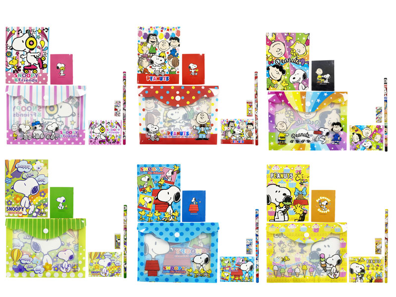 100景品 スヌーピー BIGポーチ文具セット|【堀商店】景品・販促品