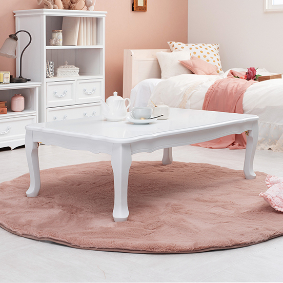 ハートマークショップ】折れ脚テーブル 幅80cm フェミニンシリーズ MT