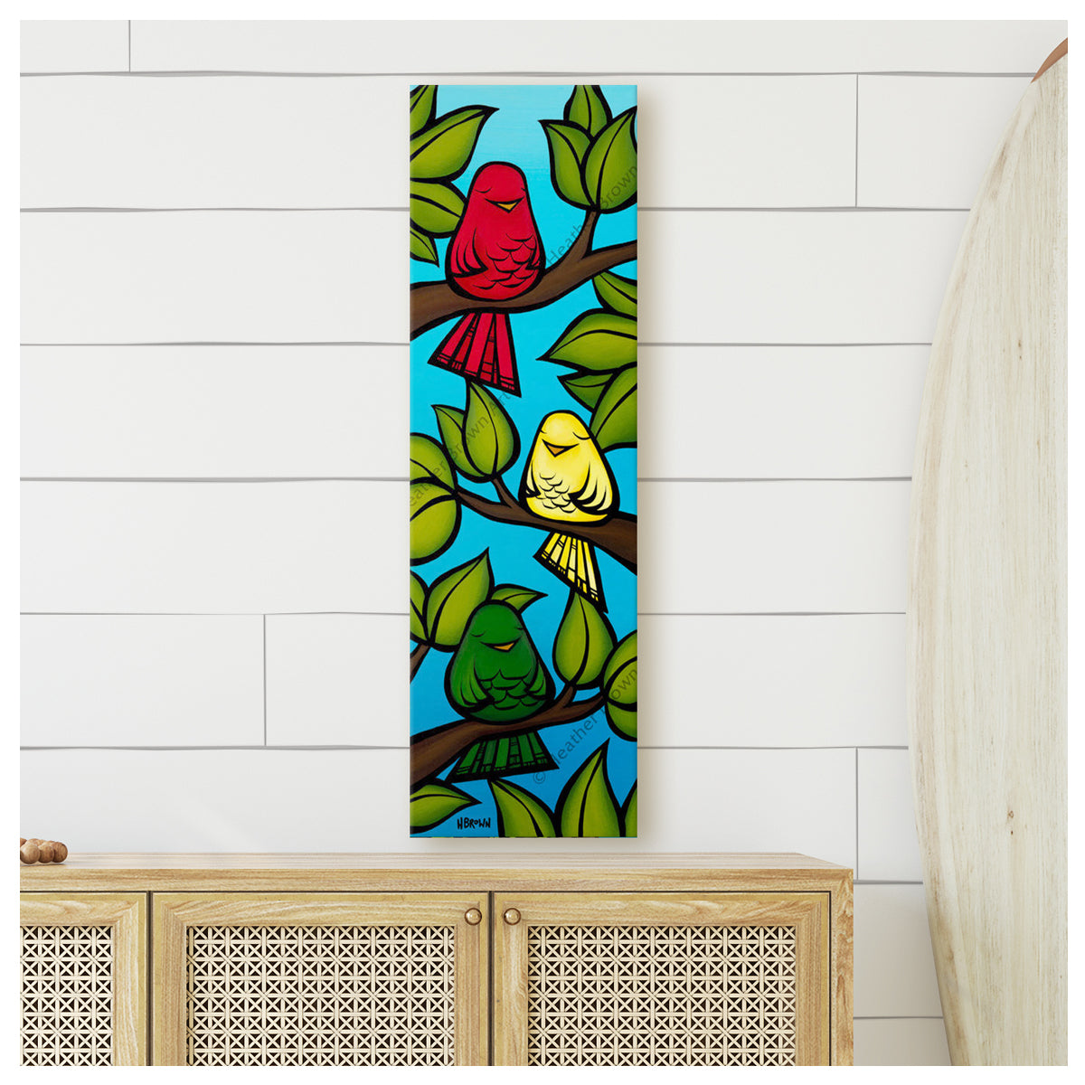 3つの小鳥-製品-ヘザーブラウンアート – Heather Brown Art