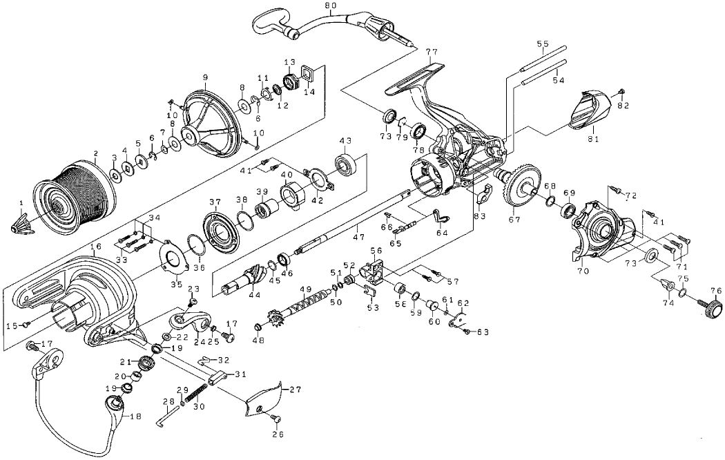 DAIWA] Genuine Spare Parts for 17 WINDSURF 35 35 Thick threads