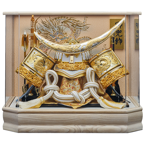 人形の平安大新 / 五月人形 伊達政宗公 兜 ケース飾り コンパクト