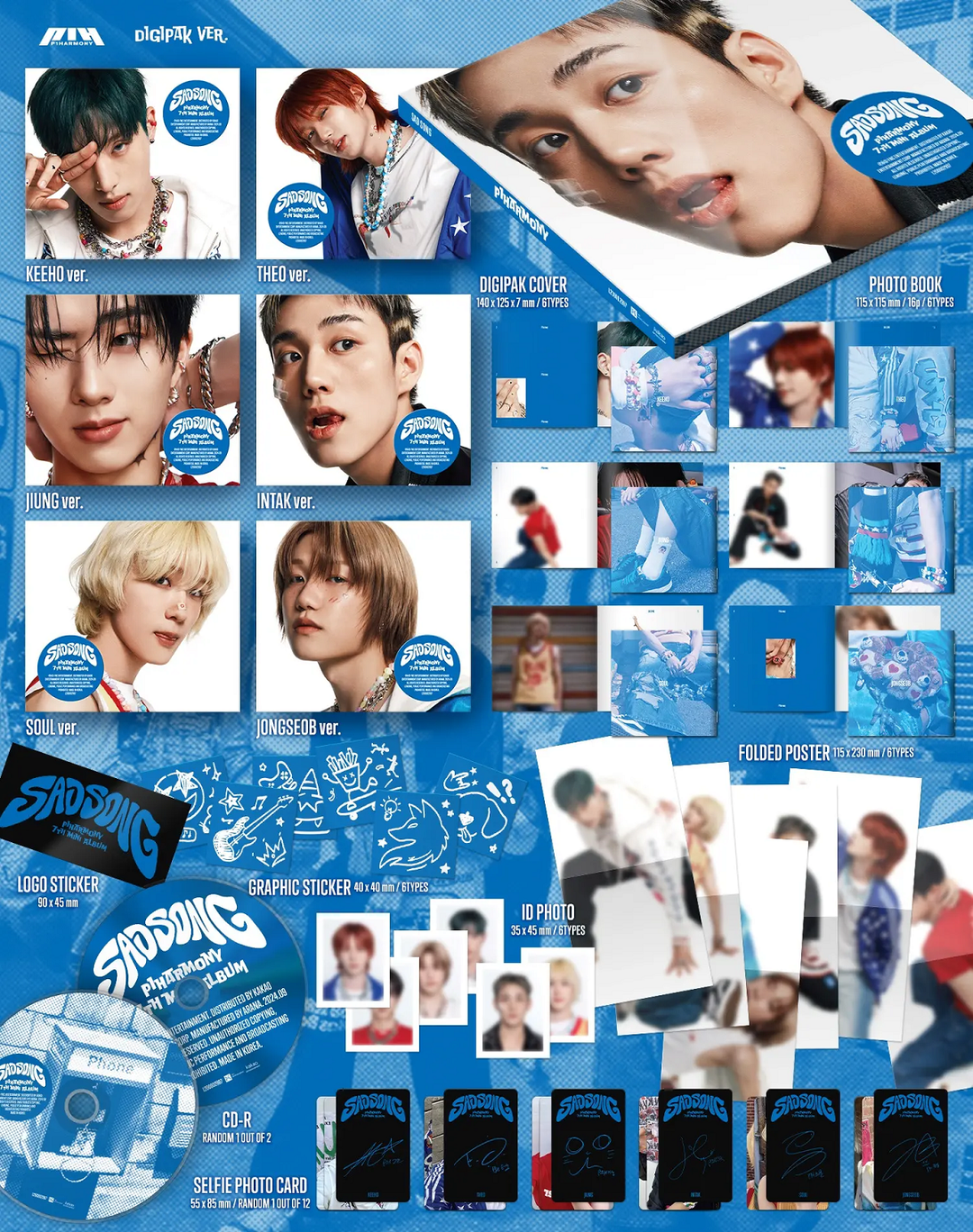 P1Harmony 7th Mini Album - SAD SONG (Digipack Ver.) – Hello Hallyu