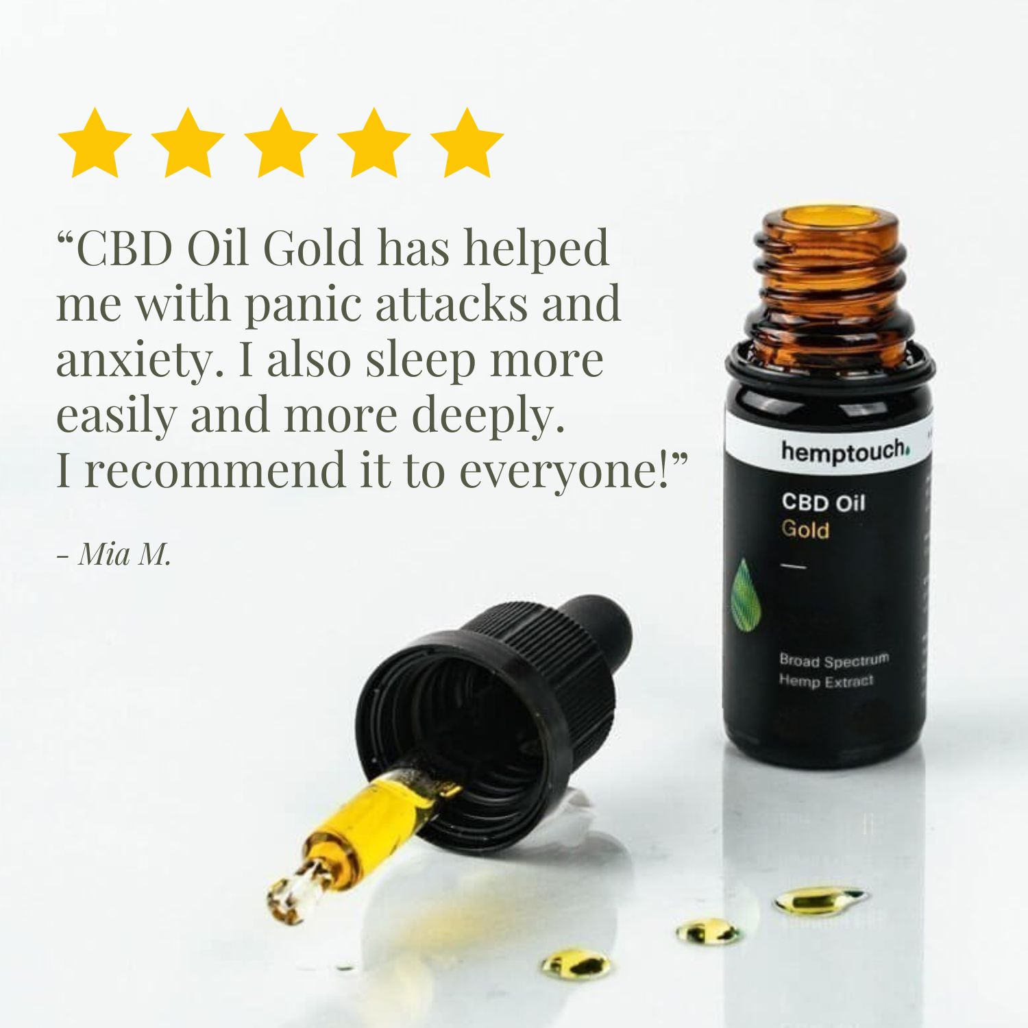 CBD Oil Gold 1500 mg CBD 10 ml (15%) | Hemptouch