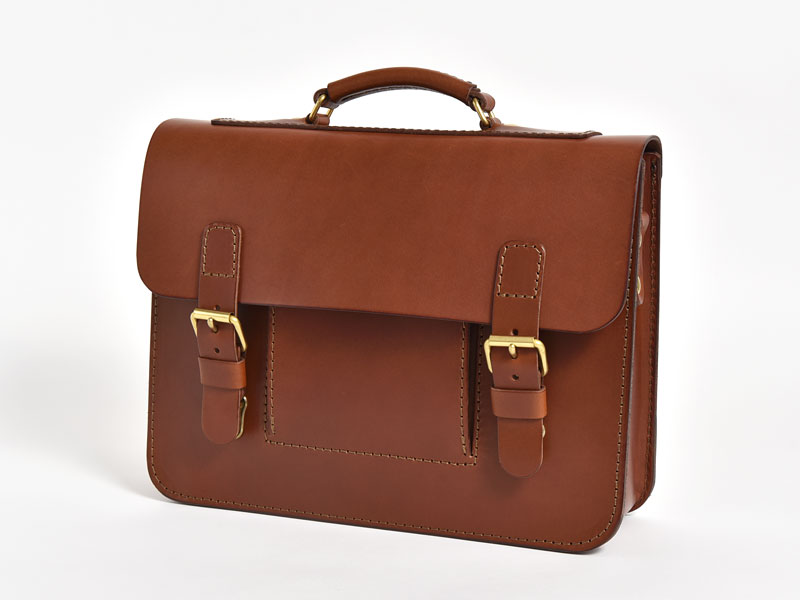スーツスタイルにも合う本革のハードレザー3wayビジネスバッグ / 革鞄