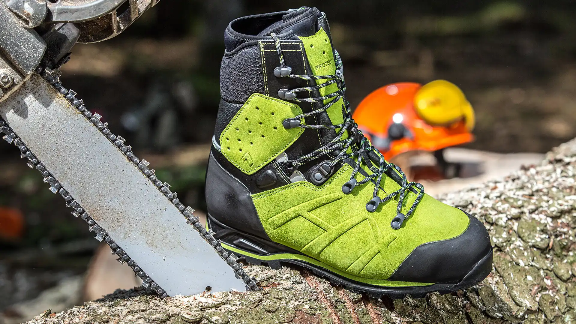 HAIX Protector Ultra Lime Green | Leather Forestry Boots