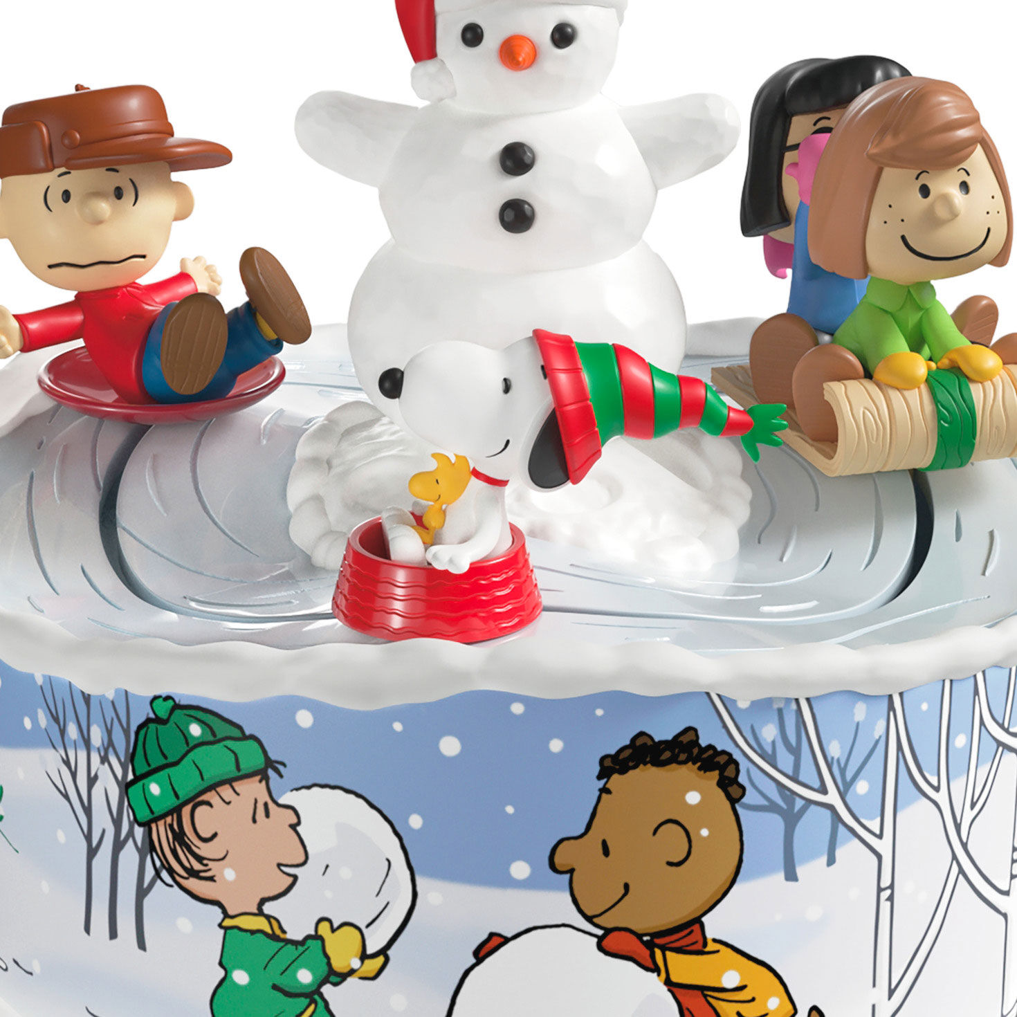 The Peanuts® Gang Let's Go Sledding! Musical Ornament With Light