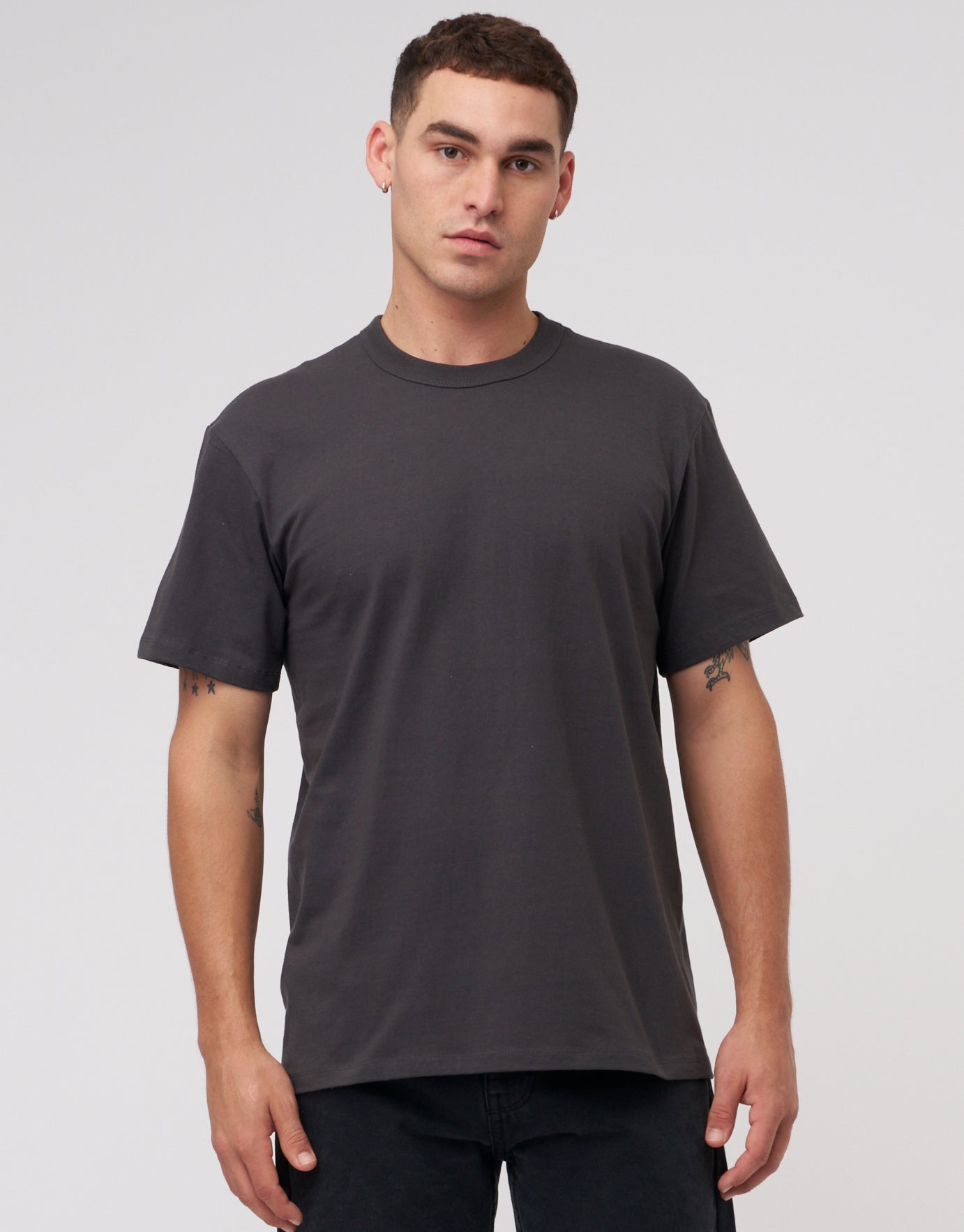 Perfect Relaxed Fit T Shirt in Dark Grey | Hallensteins NZ