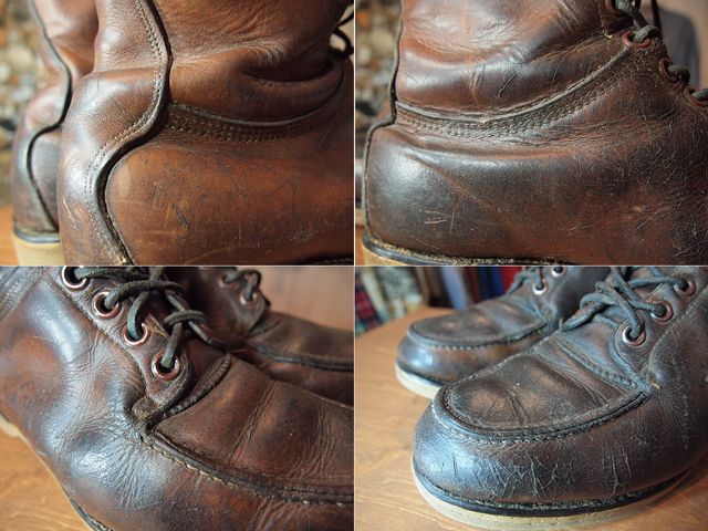 1960s【CHIPPEWAチペワ】刺繍黒タグ編上げワークブーツ - 古着屋