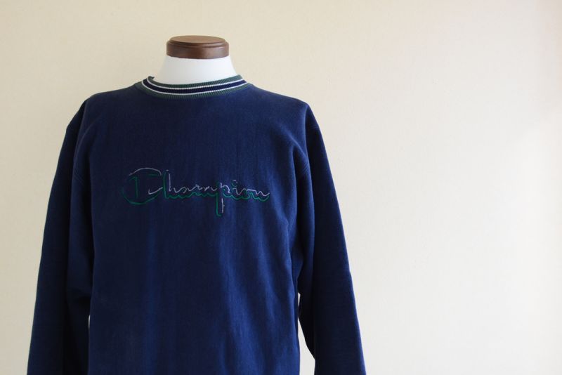1990s Champion リバースウィーブスウェット ボーダーリブ 表記L