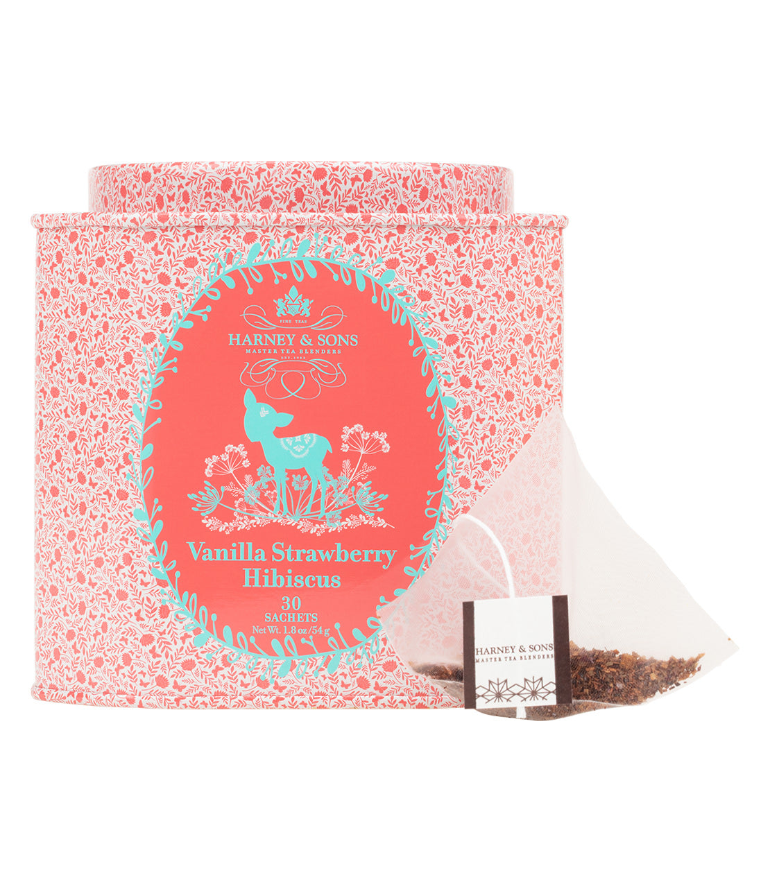 Vanilla Strawberry Hibiscus | Tin 30 Sachets | Harney & Sons