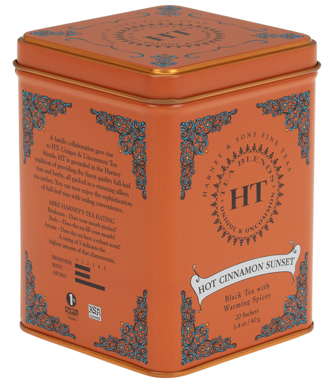 Hot Cinnamon Sunset HT Tin 20 Sachets | Harney & Sons - Harney