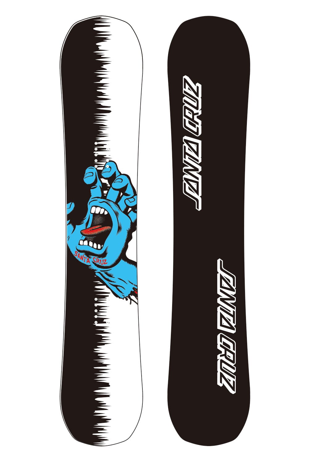 SCREAMIG HAND Black/White | Santa Cruz Snowboards 公式