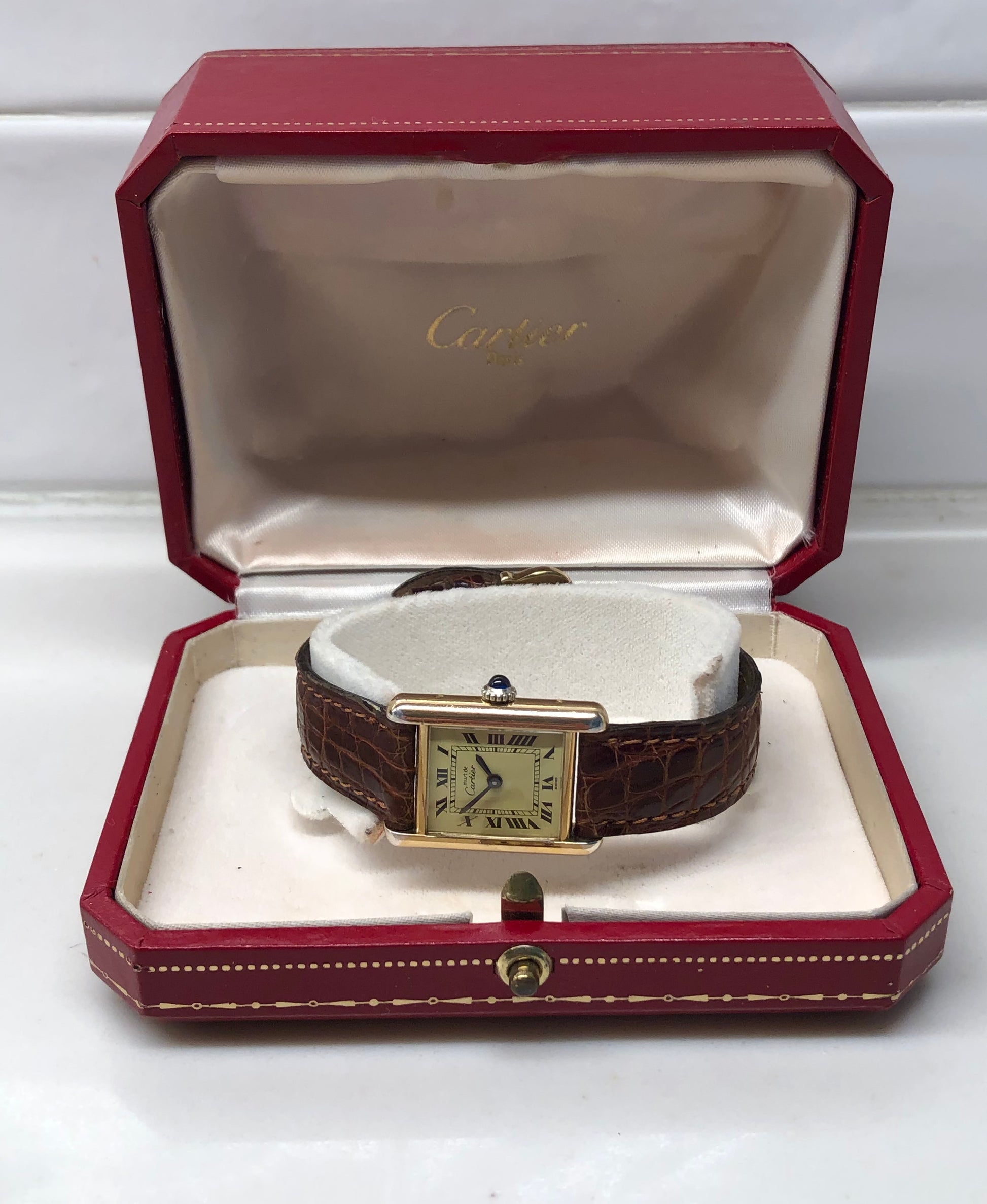 Cartier Must de Cartier Tank Vermeil Manual Wind 925 Wristwatch
