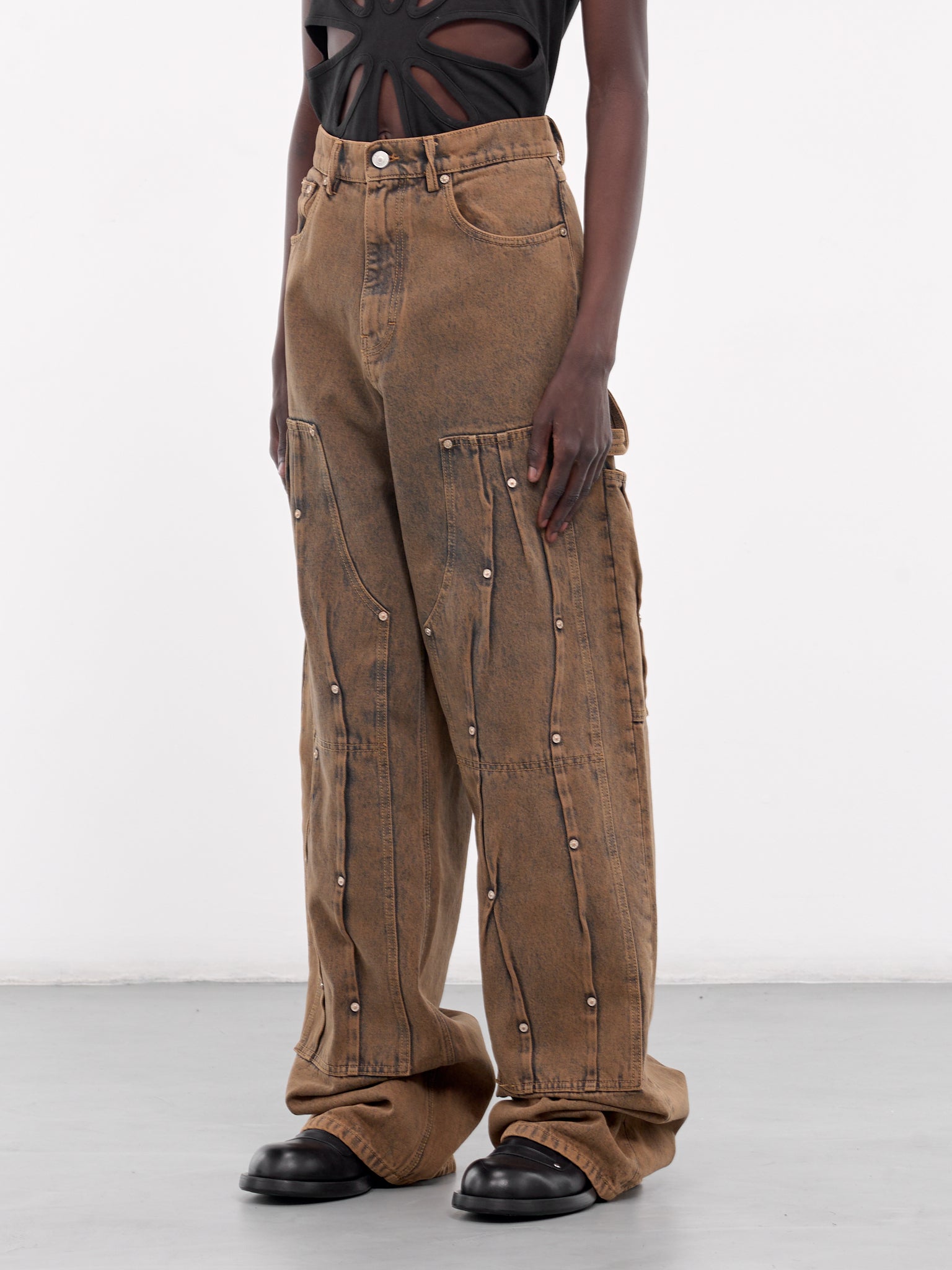 Workwear Multi Rivet Denim Jeans (KUF4MT12BP-TE427-BROWN)
