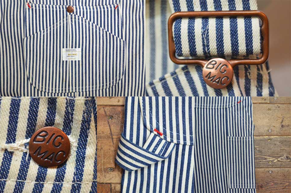 60-70's BIGMAC ヒッコリーストライプ柄 オーバーオール “DEADSTOCK