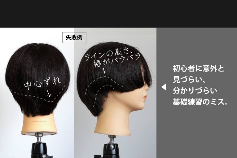 DuoColor 100%人毛 練習用 2色 カットウィッグ 6体セット｜美容ハサミ