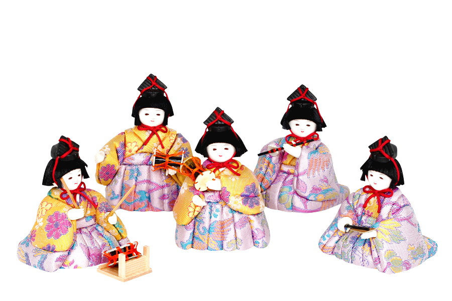 木目込み雛人形 結 - ゆい - 12号 五人囃子｜ おしゃれで可愛い