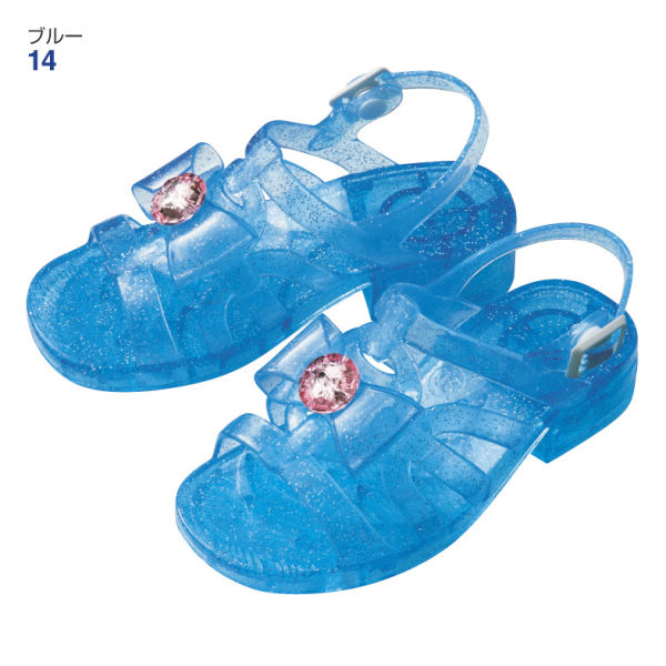 ガールズラメ入りサンダル(ストラップ付)【15.0～19.0cm】 | 激安靴の