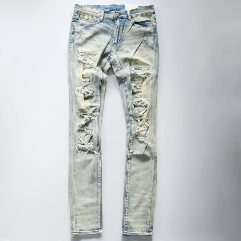 mnml,ミニマル X201″ラインストーン stretch skinny denim blue/