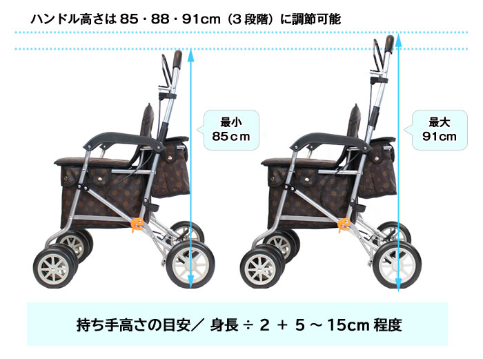 幸和製作所】シルバーカー ボクスト SIST02 ブラウン| 手押し車 通販の