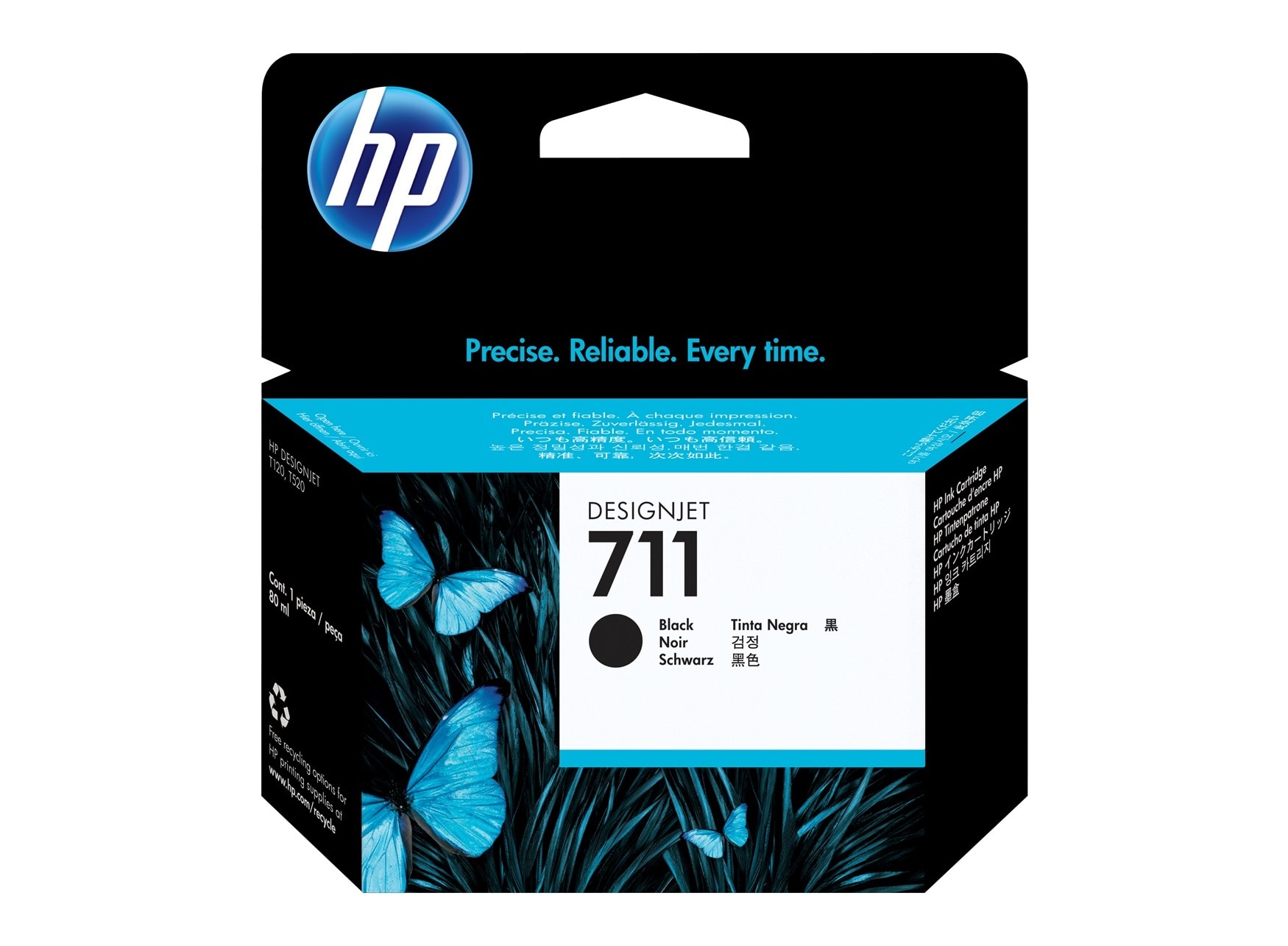 HP 711 80-ml Black DesignJet Ink Cartridge - HP Store UK