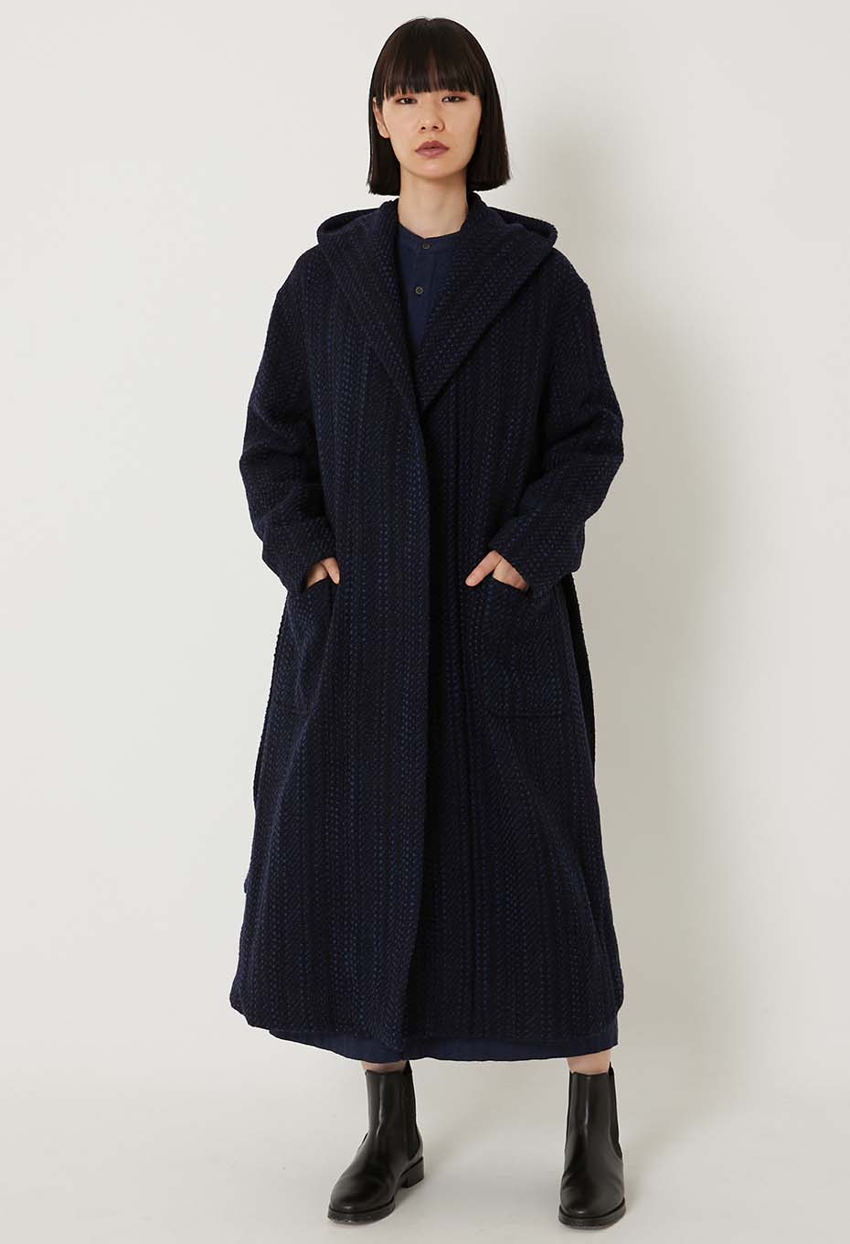 スラブヤーンツイード ラップコート ウイメンズ | BLUE BLUE JAPAN
