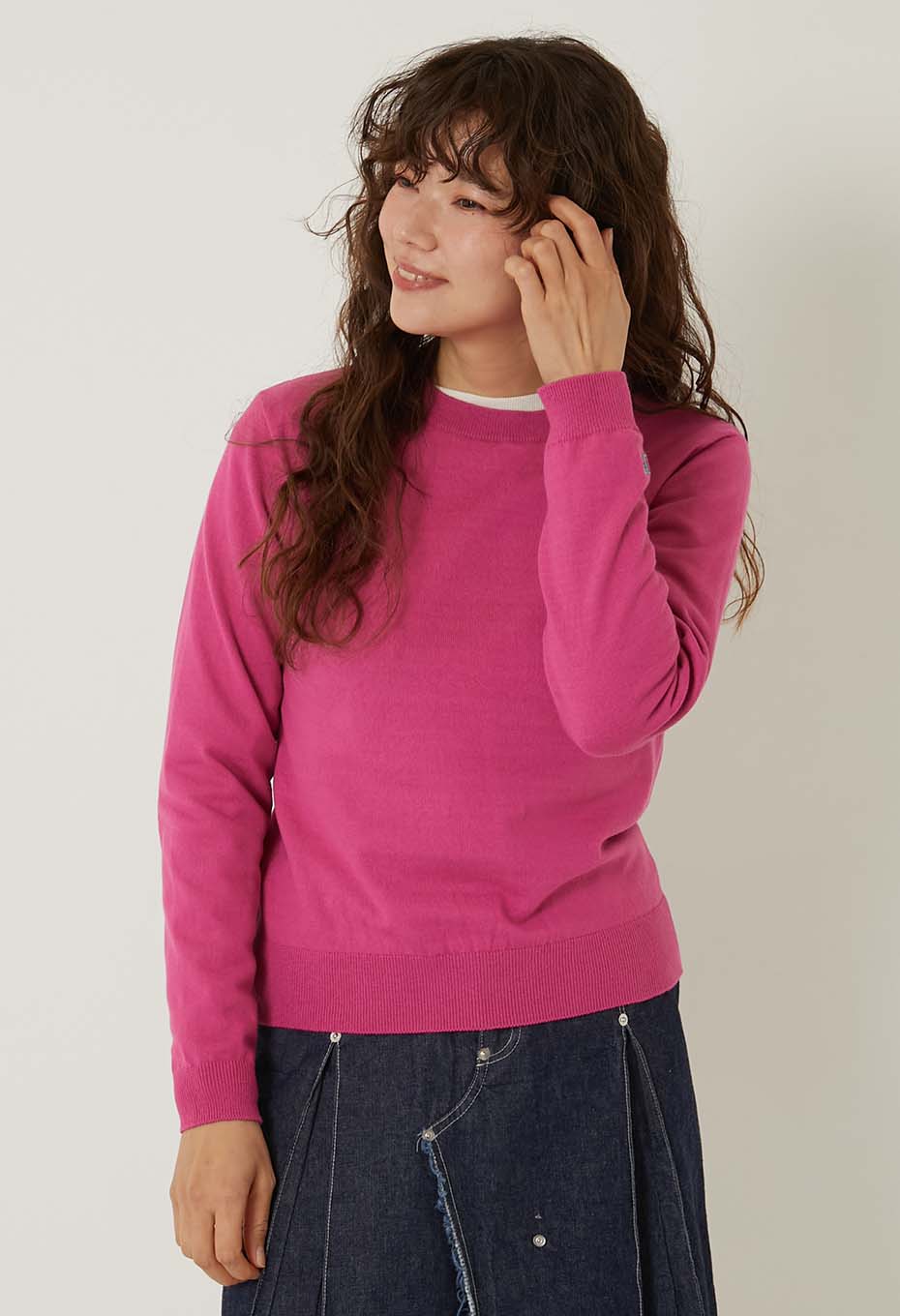 リフルコットン ウォッシャブル クルーネックセーター | HOLLYWOOD