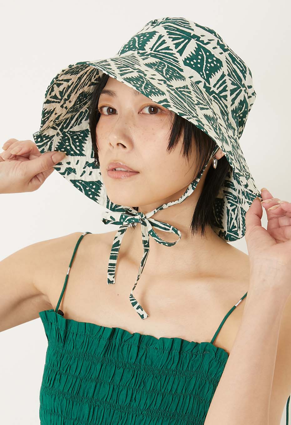 Sara Mallika /コットンポプリン プリントハット | SARA MALLIKA