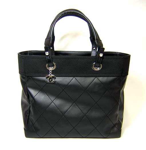 シャネル パリ ビアリッツ ミディアムトートバッグMM（ブラック