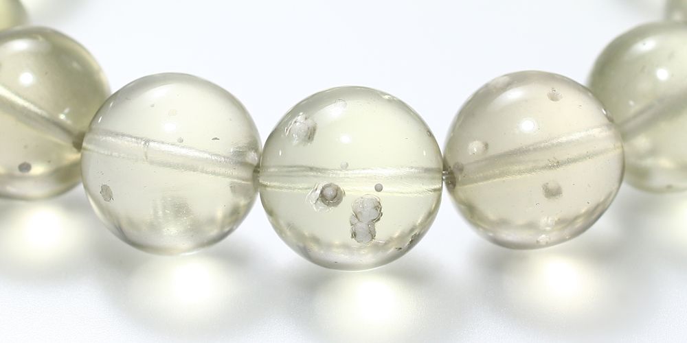 価格改定】[高品質++]天然リビアングラスブレスレット（約14mm大玉・全