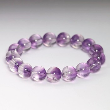高品質++]アメジストファントムクォーツブレスレット（約11.5mm玉