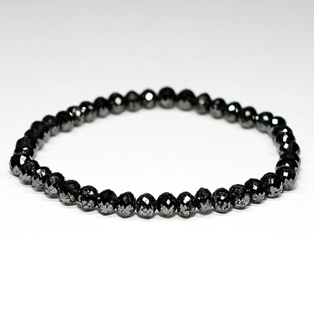 高品質]ブラックダイヤモンドブレスレット（約5mm/41.2ct） - 埼玉県