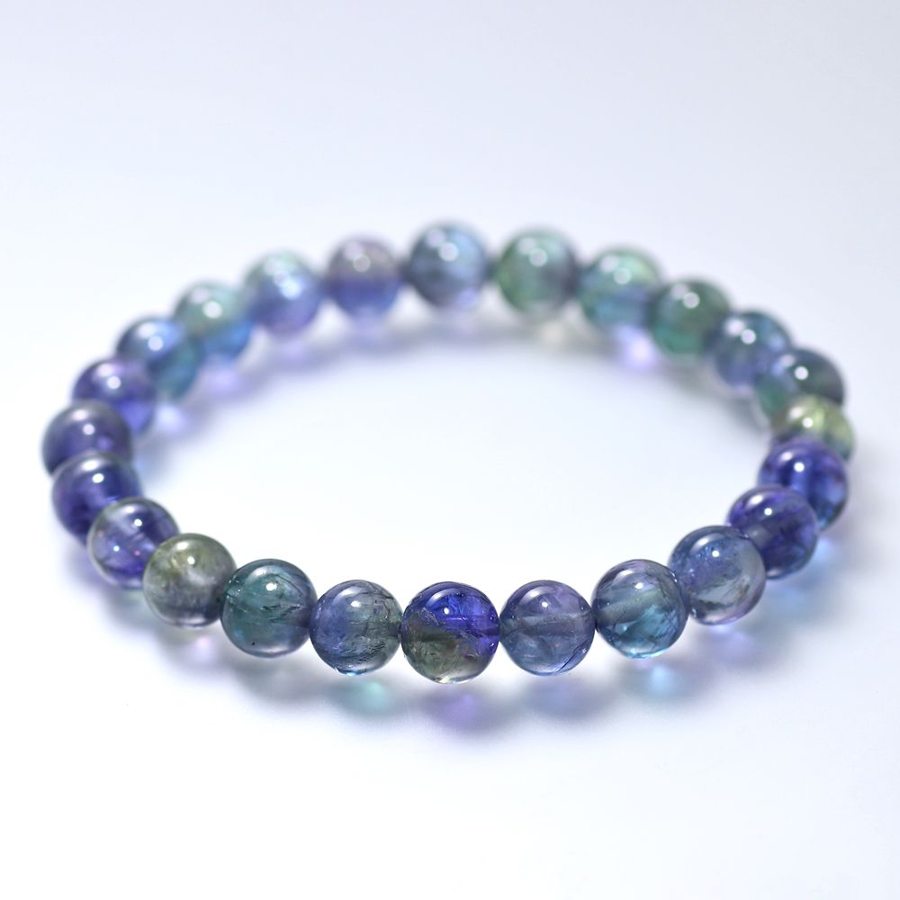 最高品質]バイカラータンザナイトブレスレット（約8.5mm玉） - 埼玉県