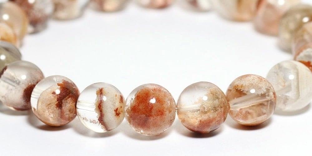 高品質]ガーデンクォーツブレスレット/ガーデン水晶（約10mm玉