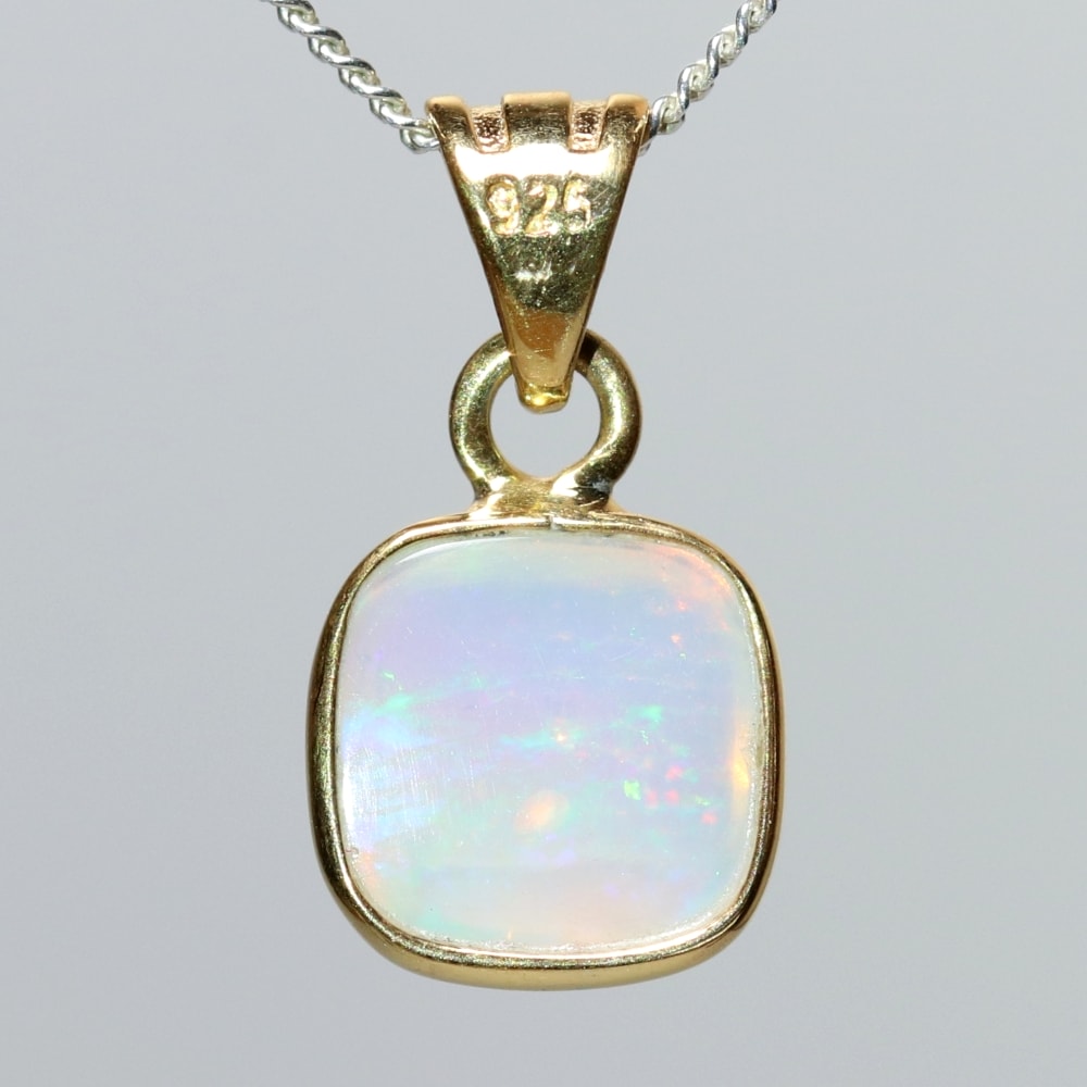 エチオピアオパールペンダントトップ（シルバー925/ゴールドメッキ