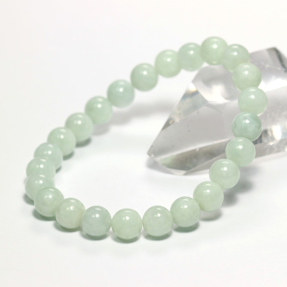 セミオーダー]ミャンマー産本翡翠ブレスレット（約8mm玉） - 埼玉県