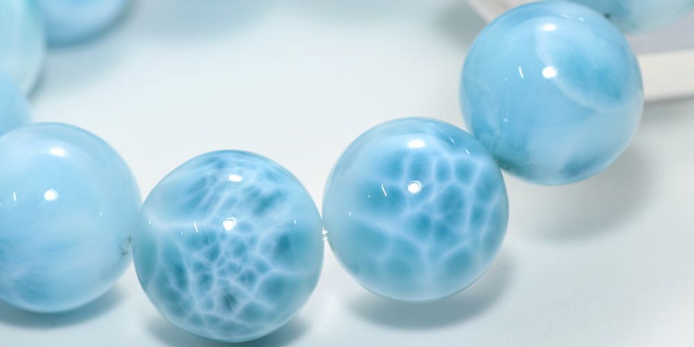 特別価格/高品質]ラリマー大玉ブレスレット（約19.5mm玉） - 埼玉県