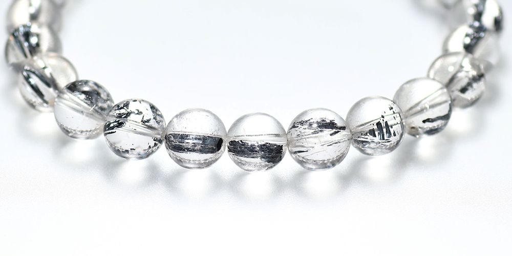 高品質]スティブナイトインクォーツブレスレット（約8mm玉） - 埼玉県