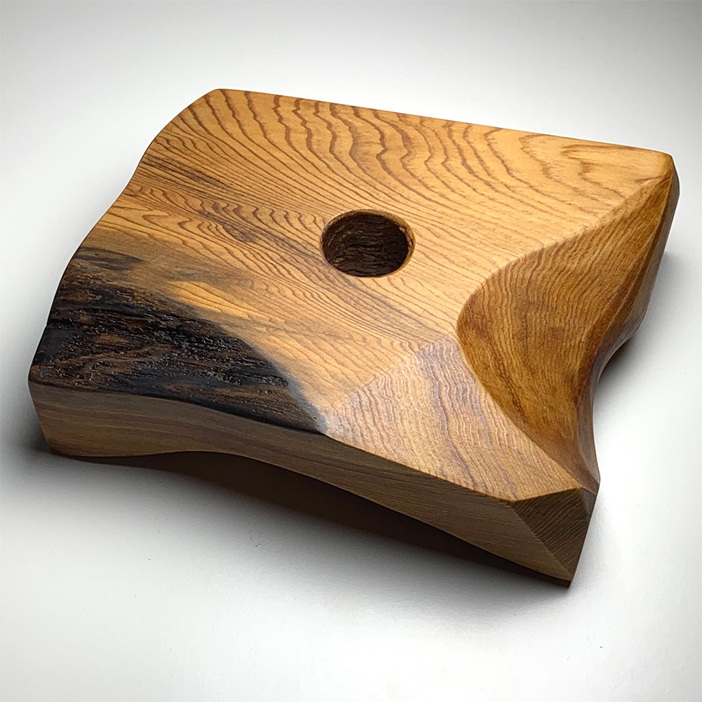 日本/屋久島産]オリジナル屋久杉台座/水晶置き台（天然石