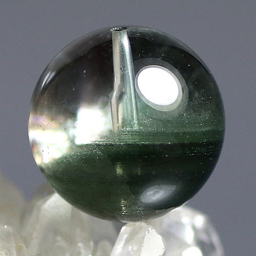 最高品質]ブラジル産グリーンガーデンファントムクォーツ1粒売り（17mm