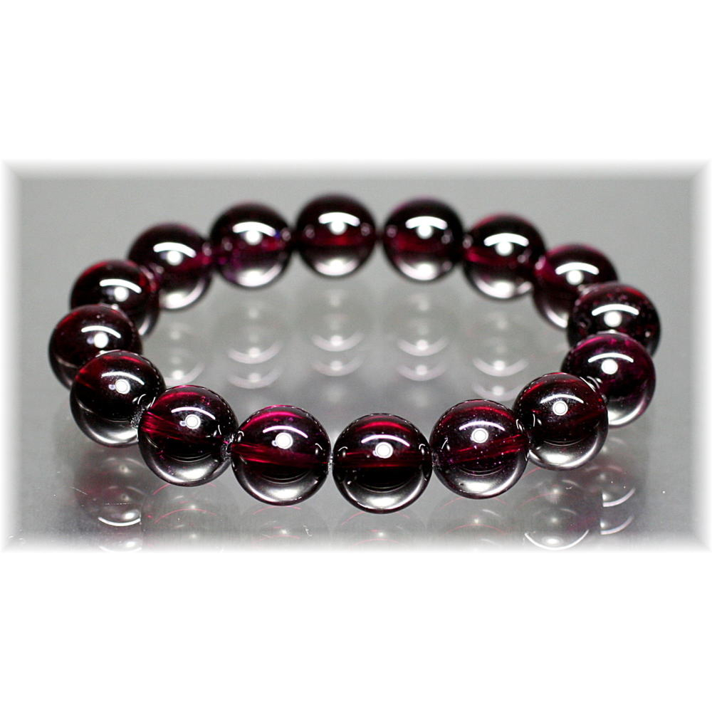 高品質]ロードライトガーネットブレスレット（約12mm玉） - 埼玉県吉川