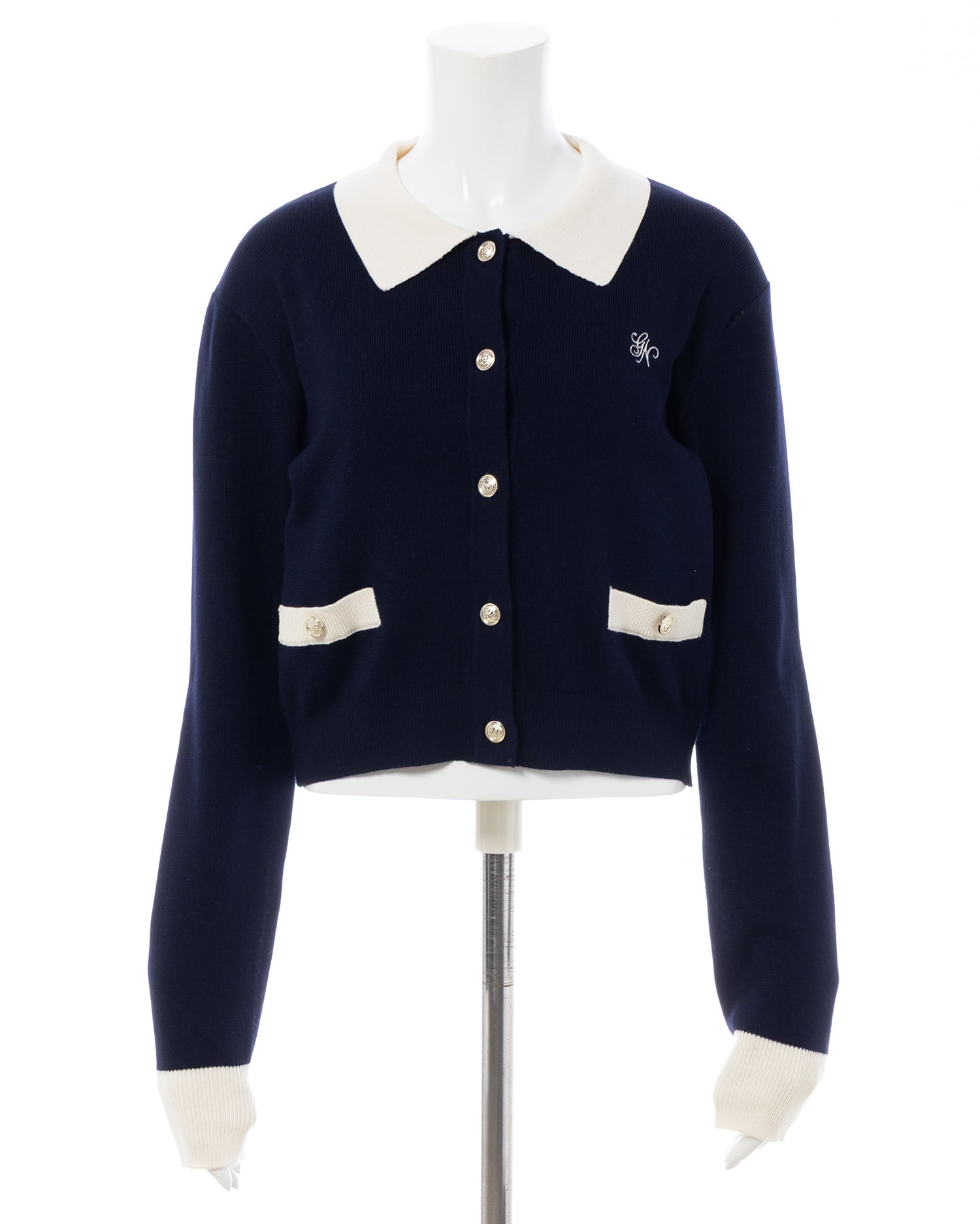 襟付配色金ボタンニットカーディガン｜INGNI(イング) 公式通販｜INGNI