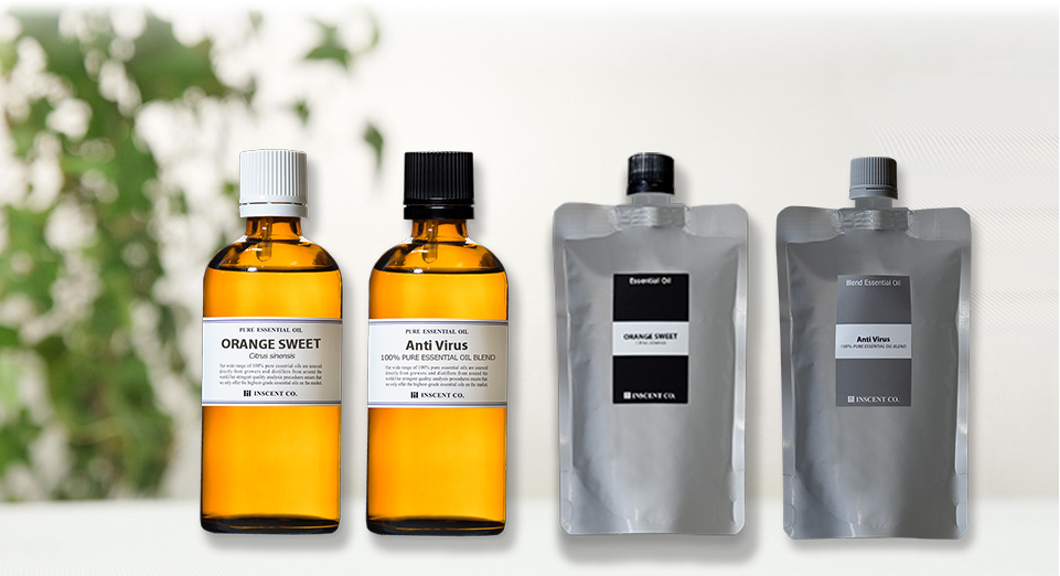インセントオンラインショップの 大容量エッセンシャルオイル（精油