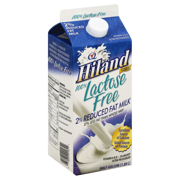 Hiland Dairy Milk, Reduced Fat, 100% Lactose Free, 2% Same-Day