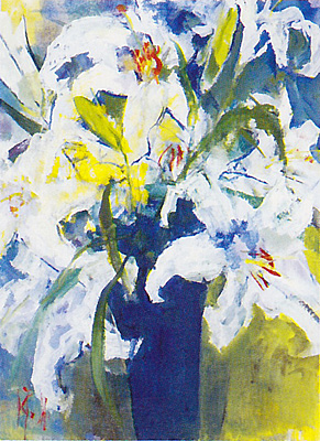 一枚の繪 － －花とともに－ 羽倉恭子 油彩展