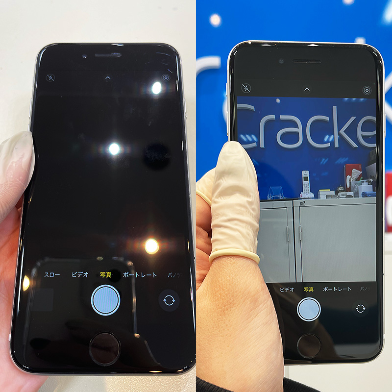 iPhone SE2 のリアカメラが映らない！！データそのまま修理時間は約30