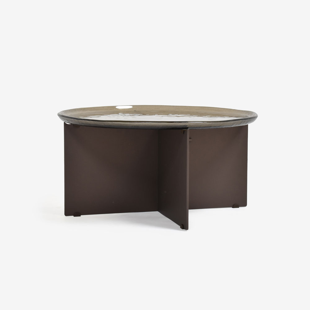 ROLF BENZ（ロルフベンツ）サイドテーブル「970-212」直径60cm ガラス