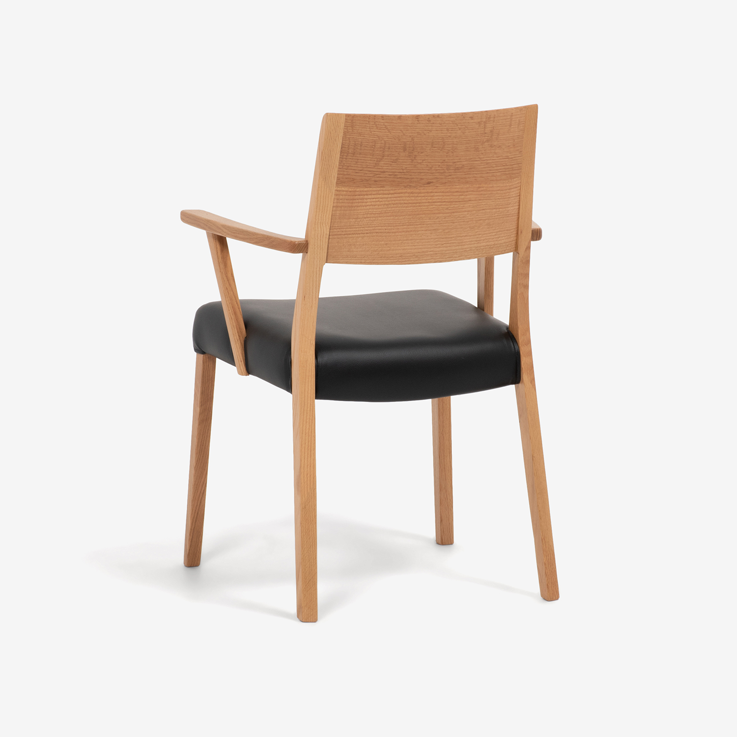 ダイニングチェア（肘付き）「シネマ Bタイプ」レッドオーク材